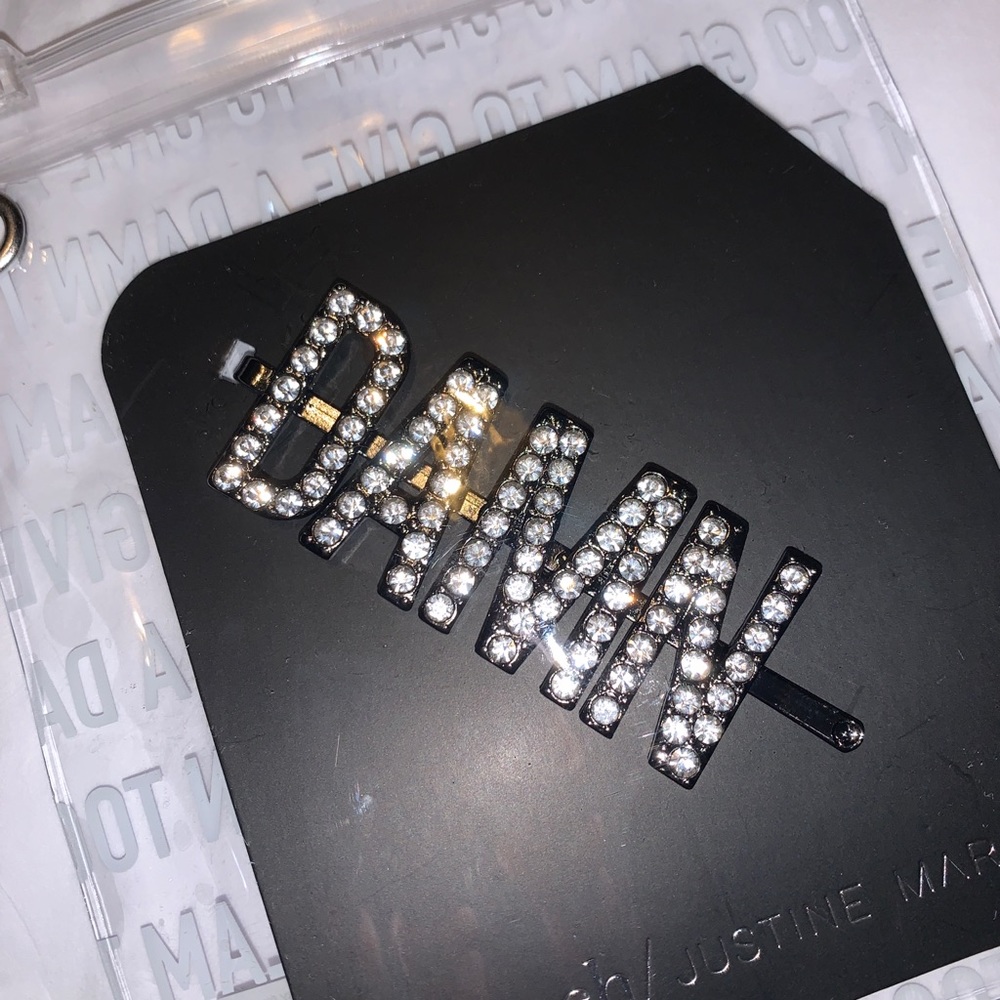 Kitsch x Justine Marjan Damn Rhinestone Hair Pin